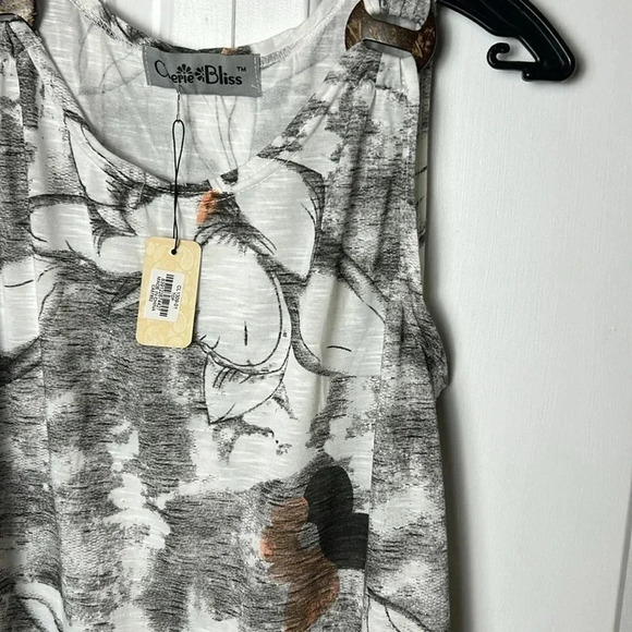 Vintage beach cover,NWT women SM -LG Handkerchief hem,sleeveless,boat neck,wood - Picture 12 of 12